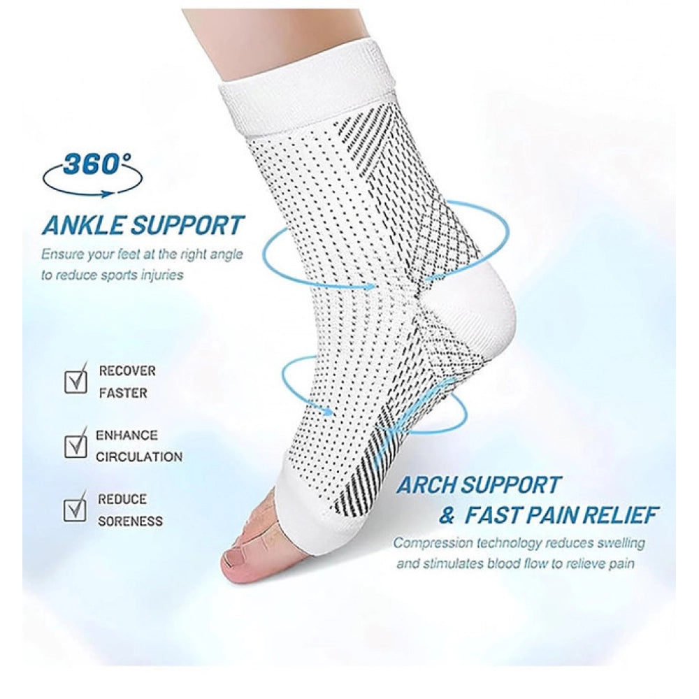 3_Pair Set Unisex Casual Cotton Printed Ankle Length Support Socks (Multicolor)