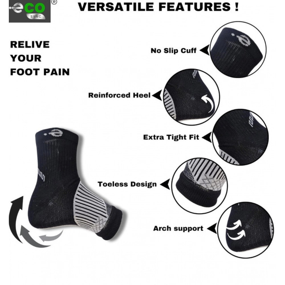 3_Pair Set Unisex Casual Cotton Printed Ankle Length Support Socks (Multicolor)