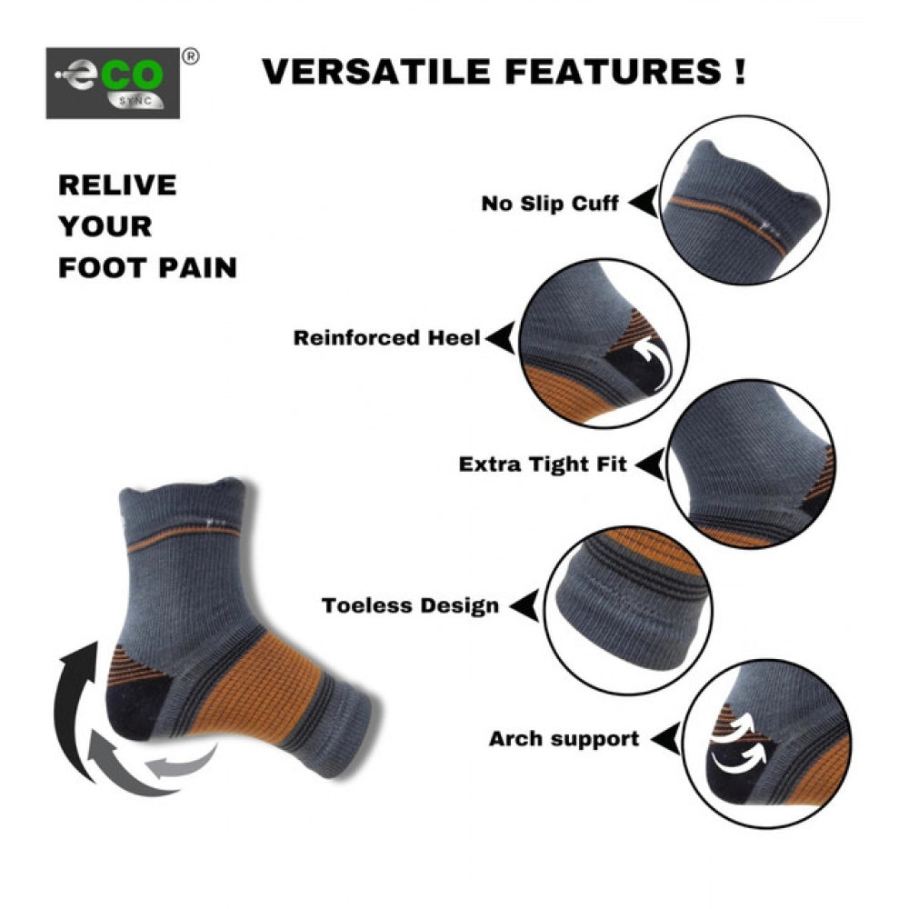 3_Pair Set Unisex Casual Cotton Printed Ankle Length Support Socks (Multicolor)