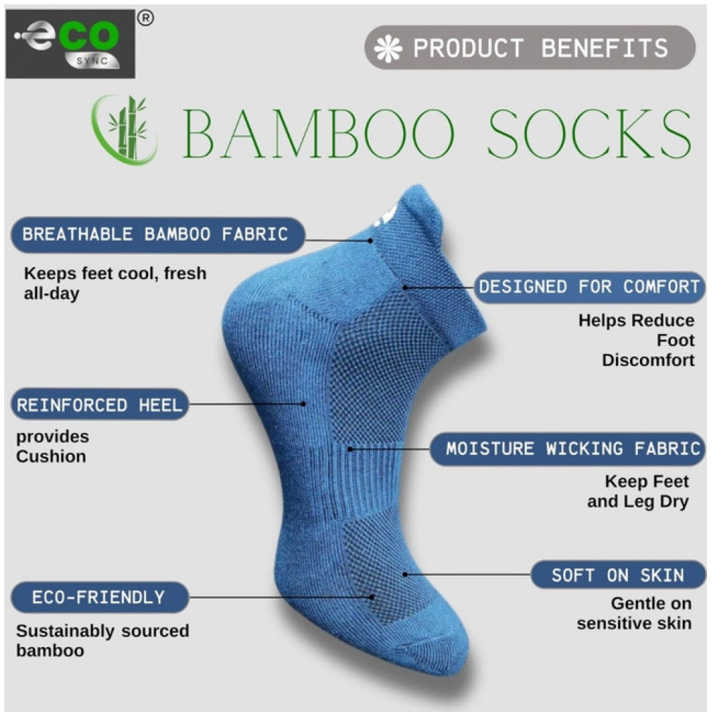 4_Pair Set Unisex Casual Cotton Printed Ankle Length Socks (Multicolor)