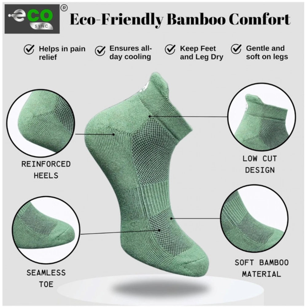 4_Pair Set Unisex Casual Cotton Printed Ankle Length Socks (Multicolor)