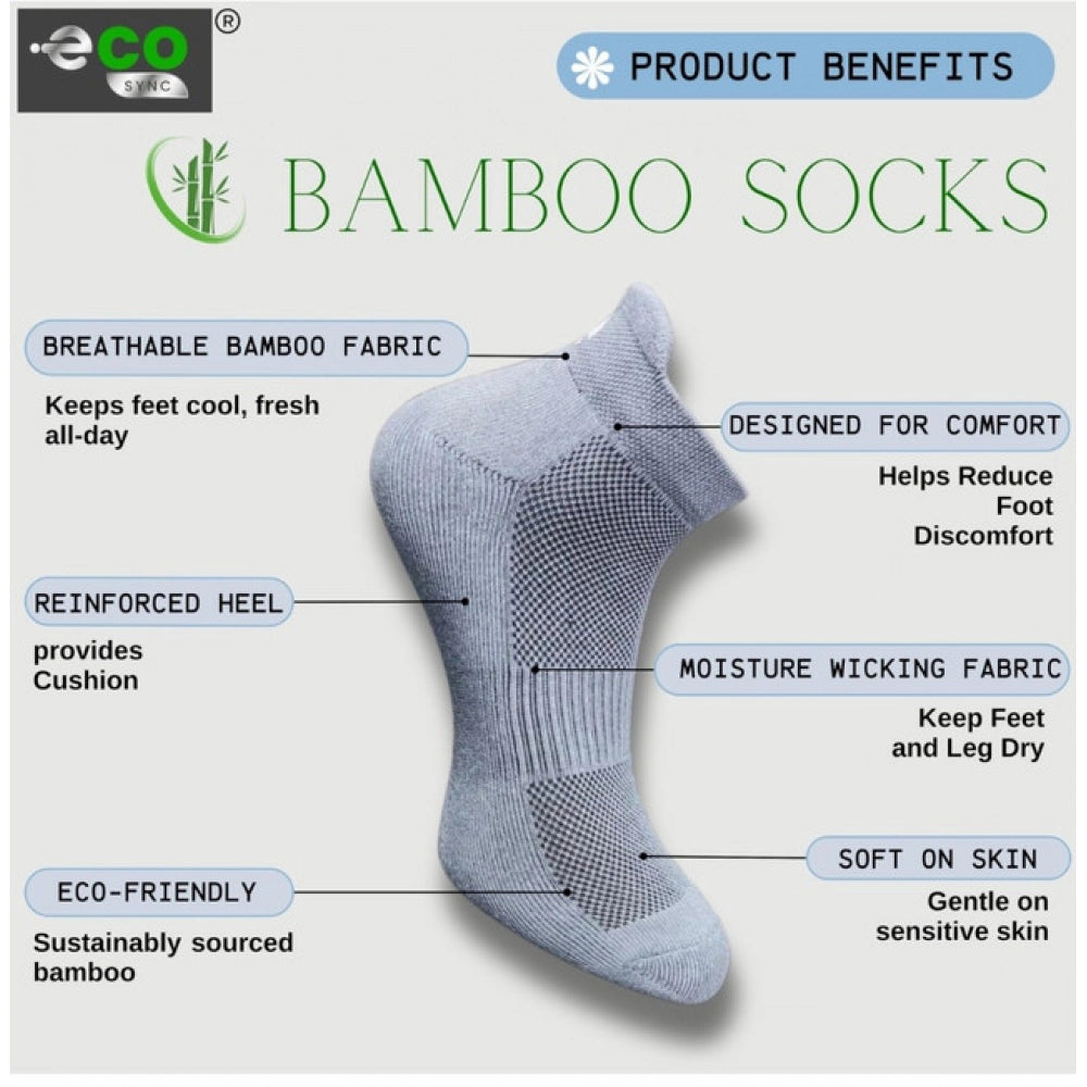 4_Pair Set Unisex Casual Cotton Printed Ankle Length Socks (Multicolor)