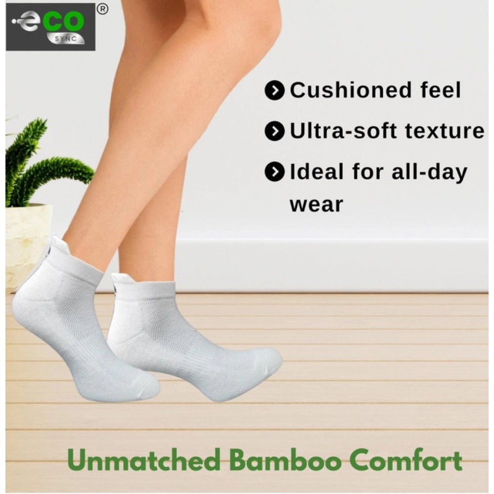 4_Pair Set Unisex Casual Cotton Printed Ankle Length Socks (Multicolor)