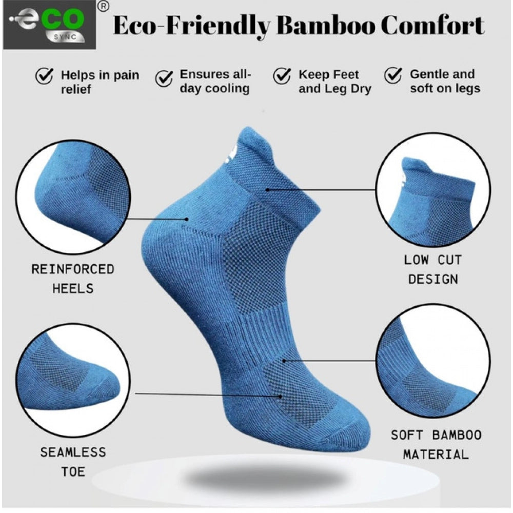 4_Pair Set Unisex Casual Cotton Printed Ankle Length Socks (Multicolor)