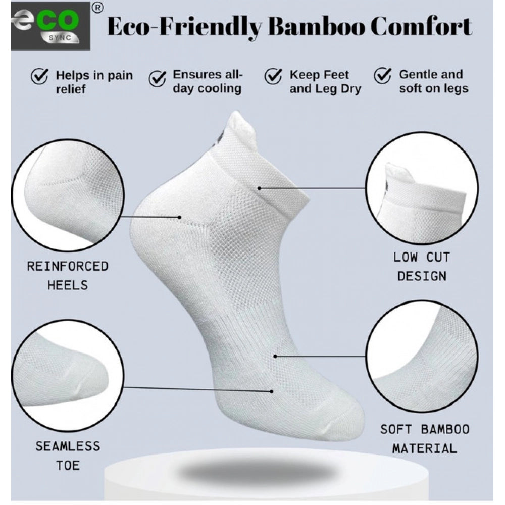 4_Pair Set Unisex Casual Cotton Printed Ankle Length Socks (Multicolor)