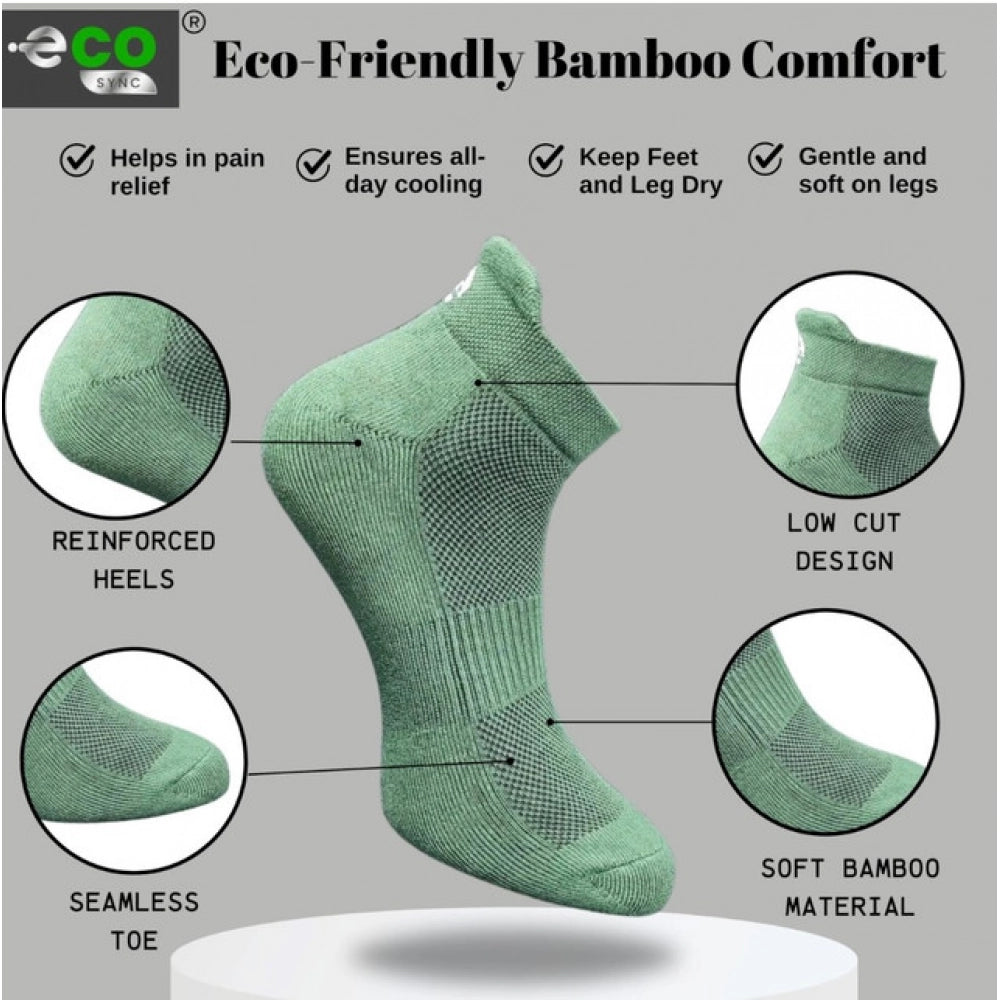 4_Pair Set Unisex Casual Cotton Printed Ankle Length Socks (Multicolor)