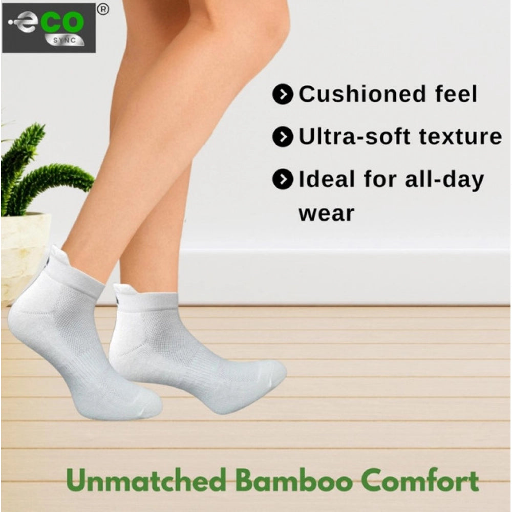 4_Pair Set Unisex Casual Cotton Printed Ankle Length Socks (Multicolor)