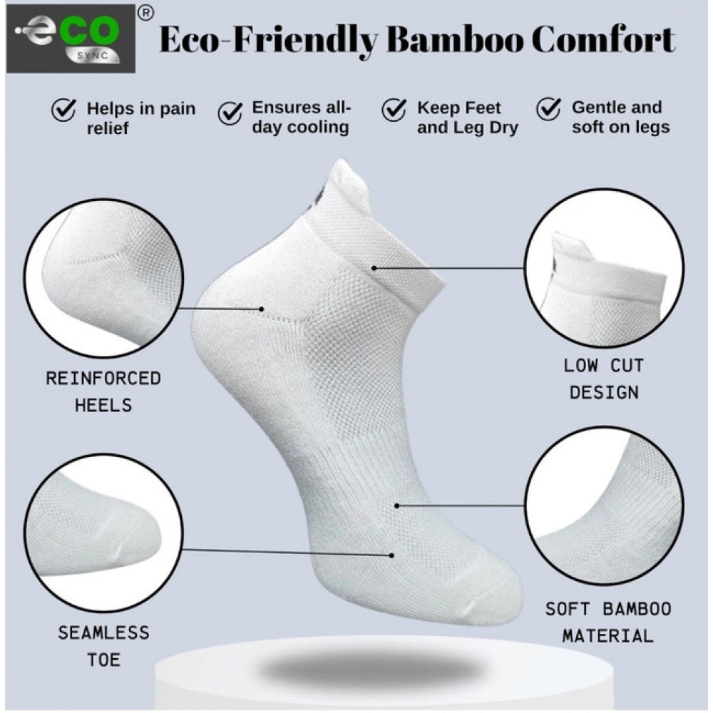 4_Pair Set Unisex Casual Cotton Printed Ankle Length Socks (Multicolor)