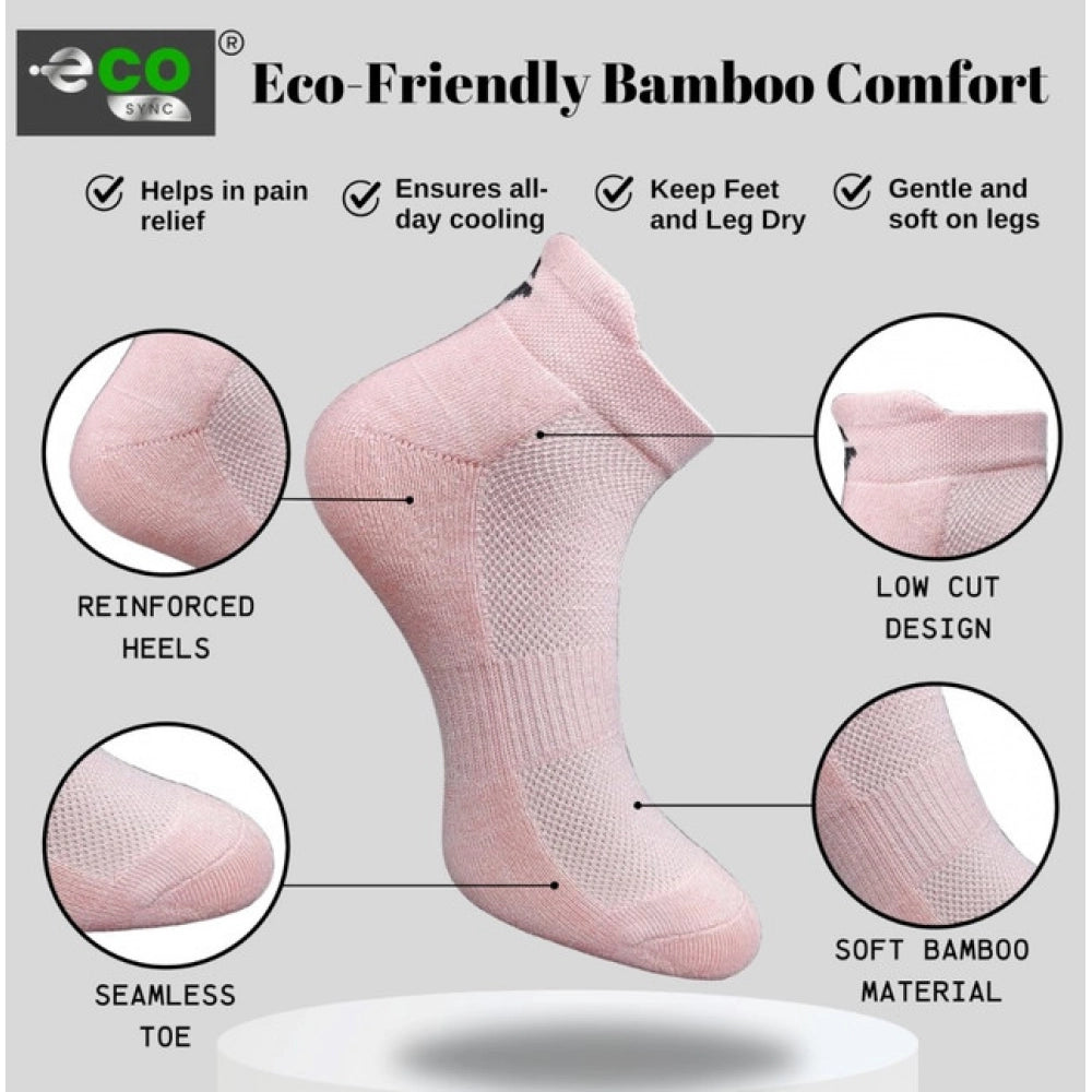 4_Pair Set Unisex Casual Cotton Printed Ankle Length Socks (Multicolor)