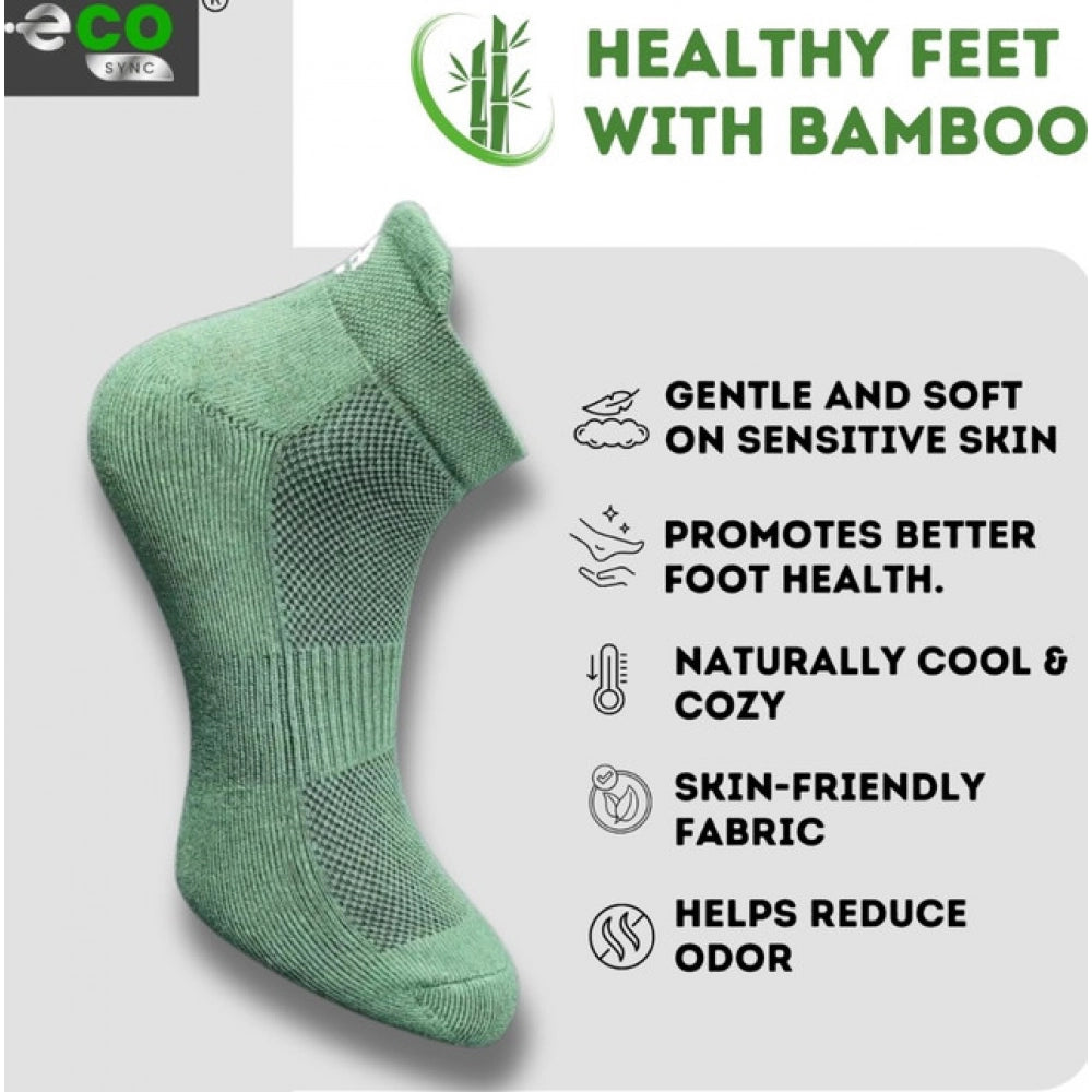 4_Pair Set Unisex Casual Cotton Printed Ankle Length Socks (Multicolor)