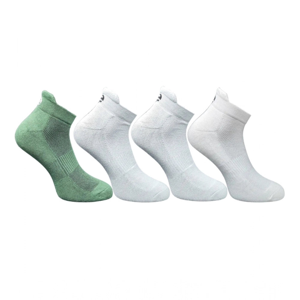 4_Pair Set Unisex Casual Cotton Printed Ankle Length Socks (Multicolor)