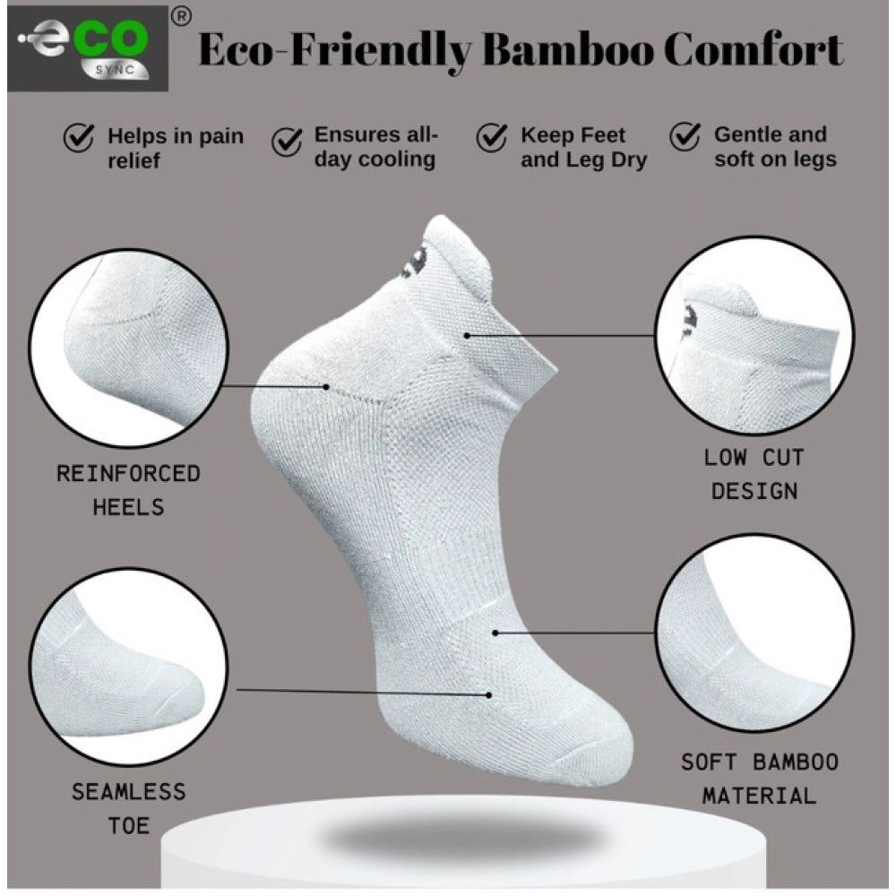 4_Pair Set Unisex Casual Cotton Printed Ankle Length Socks (Multicolor)