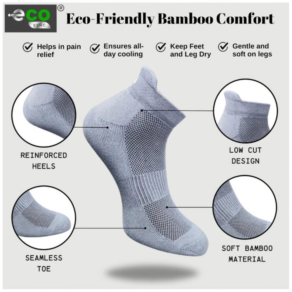 4_Pair Set Unisex Casual Cotton Printed Ankle Length Socks (Multicolor)