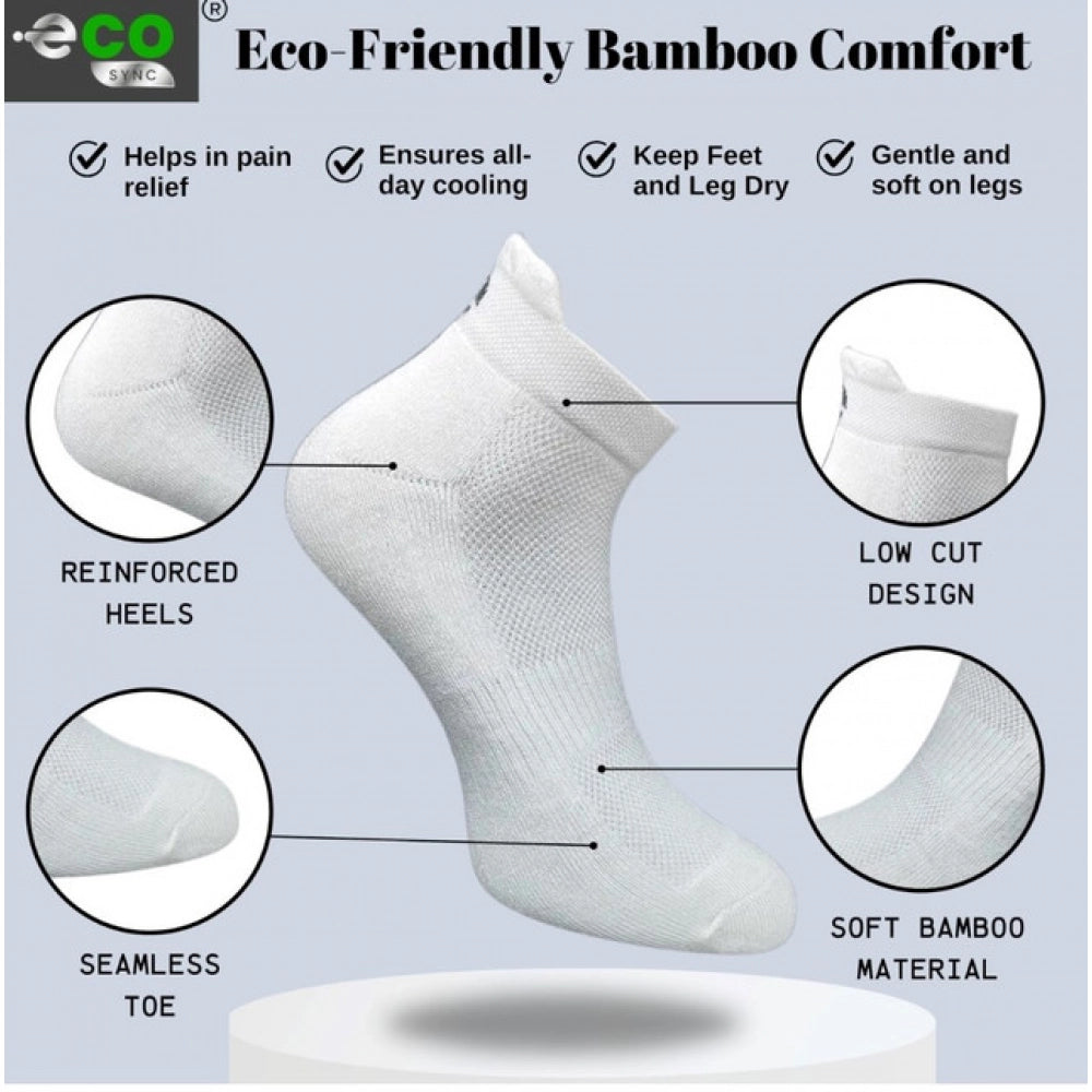 4_Pair Set Unisex Casual Cotton Printed Ankle Length Socks (Multicolor)