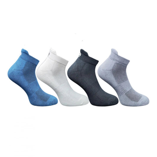 4_Pair Set Unisex Casual Cotton Printed Ankle Length Socks (Multicolor)