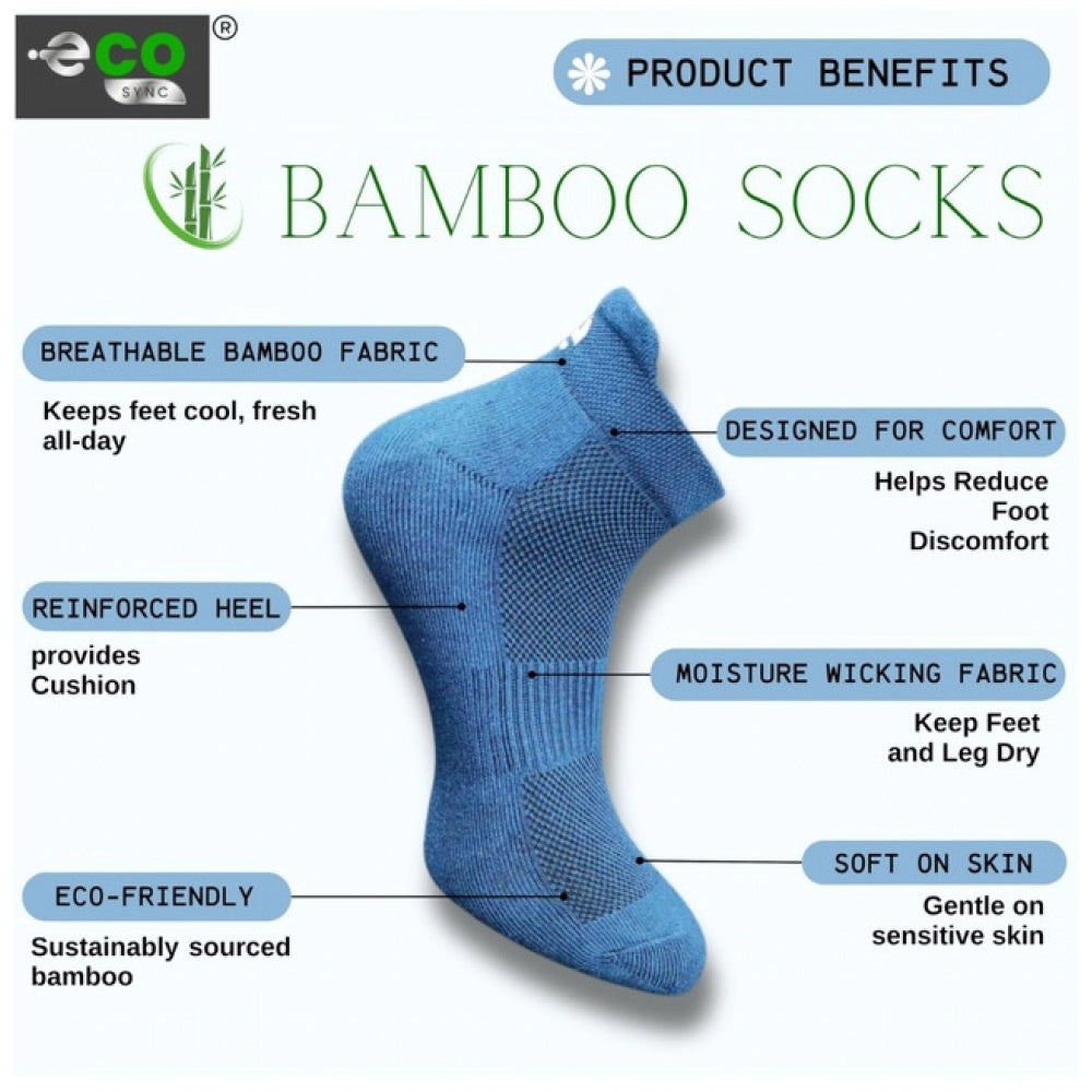 4_Pair Set Unisex Casual Cotton Printed Ankle Length Socks (Multicolor)