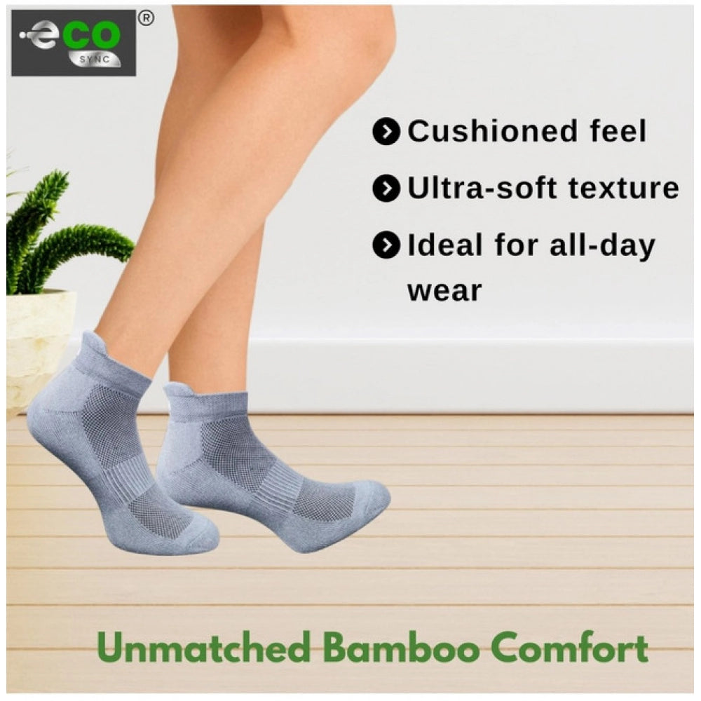 4_Pair Set Unisex Casual Cotton Printed Ankle Length Socks (Multicolor)