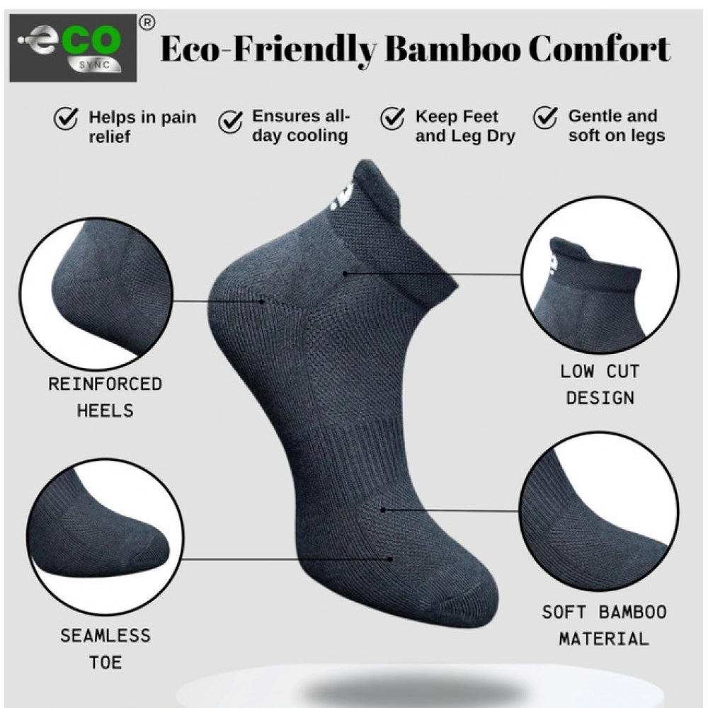 4_Pair Set Unisex Casual Cotton Printed Ankle Length Socks (Multicolor)