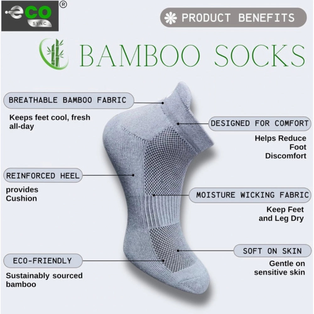 4_Pair Set Unisex Casual Cotton Printed Ankle Length Socks (Multicolor)