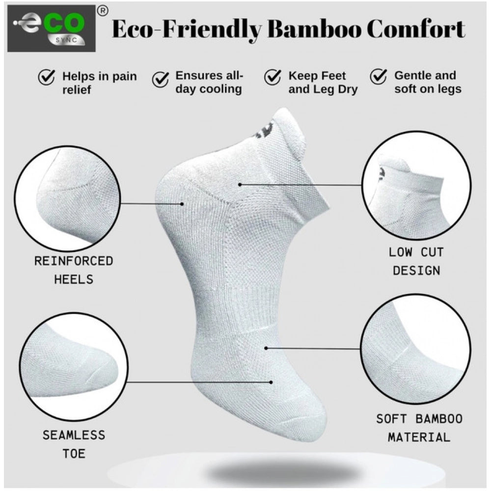 4_Pair Set Unisex Casual Cotton Printed Ankle Length Socks (Multicolor)