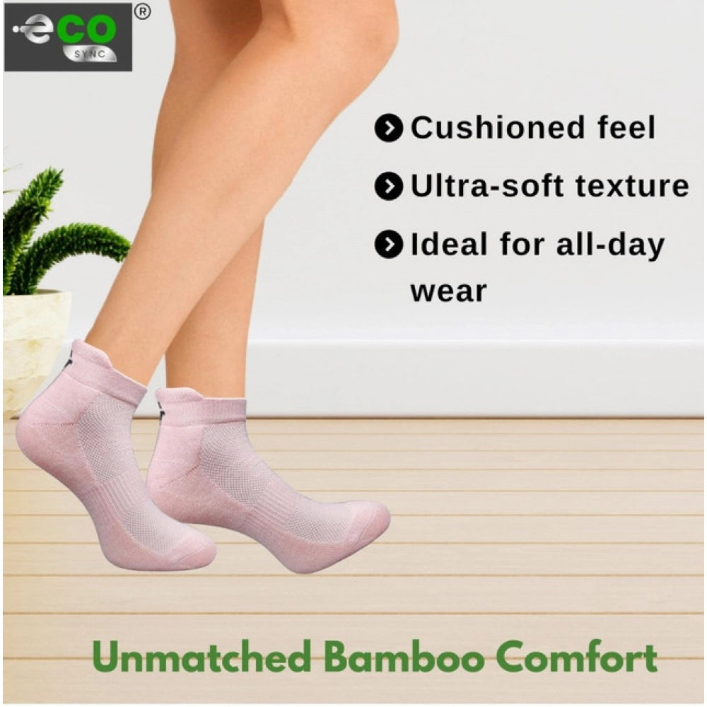 4_Pair Set Unisex Casual Cotton Printed Ankle Length Socks (Multicolor)