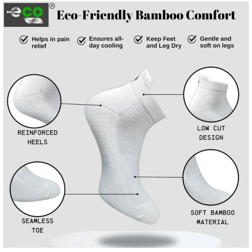 4_Pair Set Unisex Casual Cotton Printed Ankle Length Socks (Multicolor)