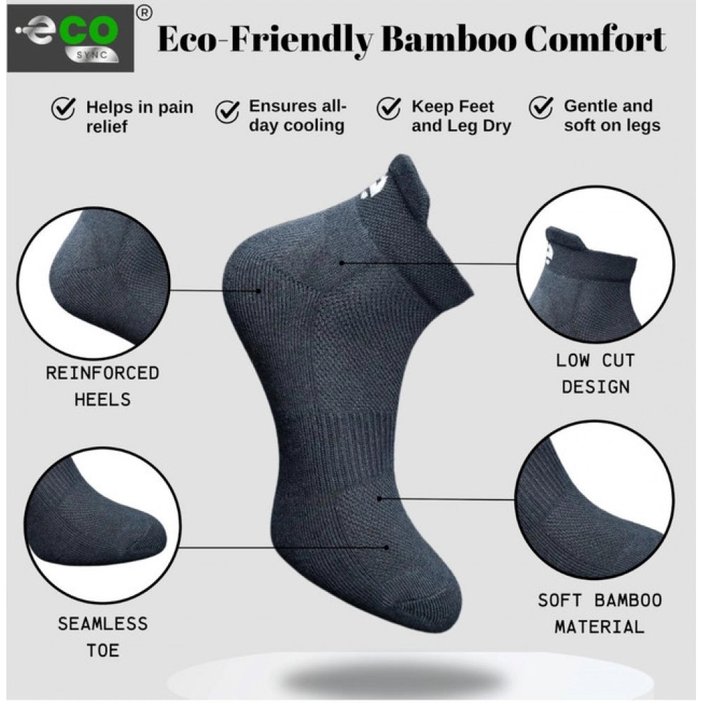 4_Pair Set Unisex Casual Cotton Printed Ankle Length Socks (Multicolor)