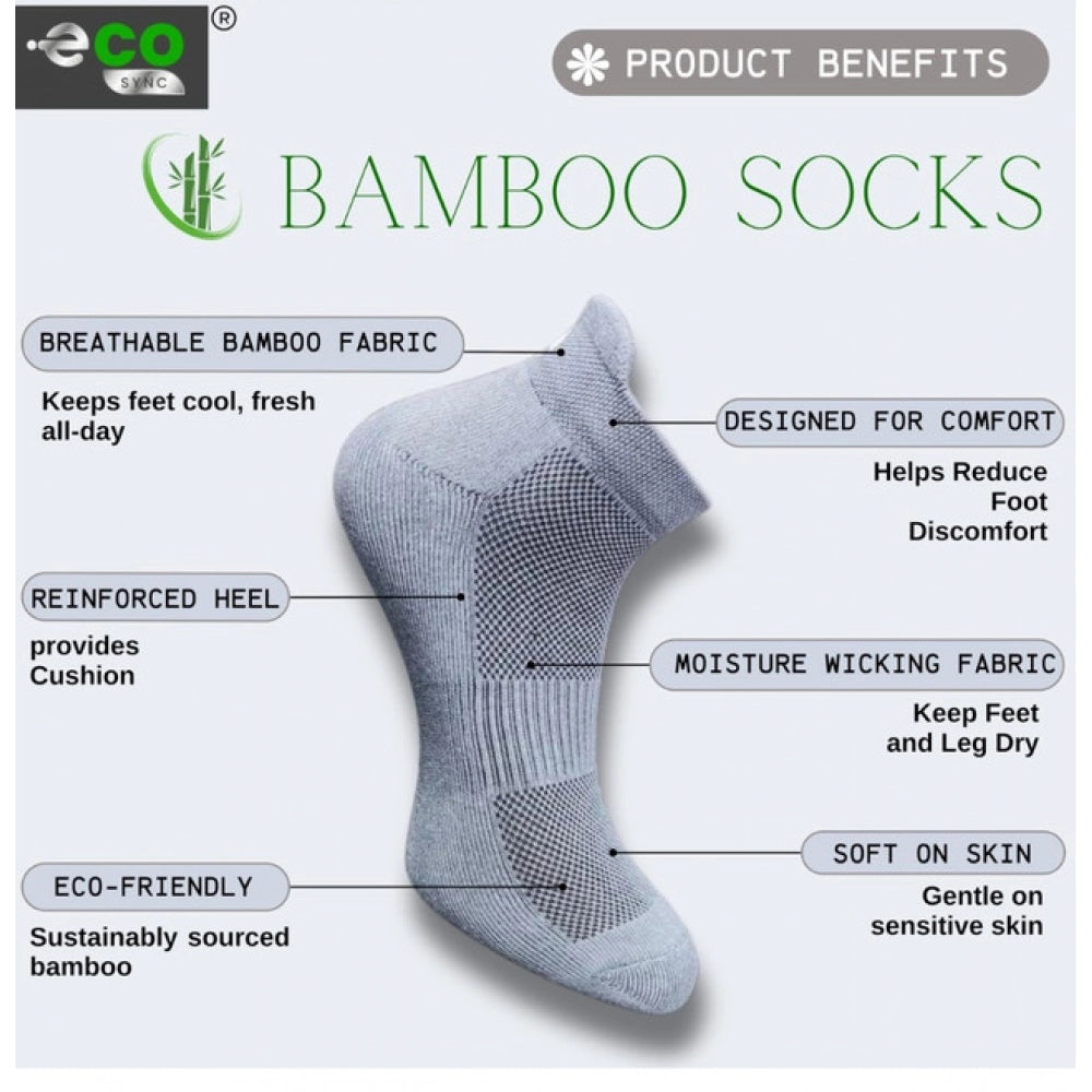 4_Pair Set Unisex Casual Cotton Printed Ankle Length Socks (Multicolor)