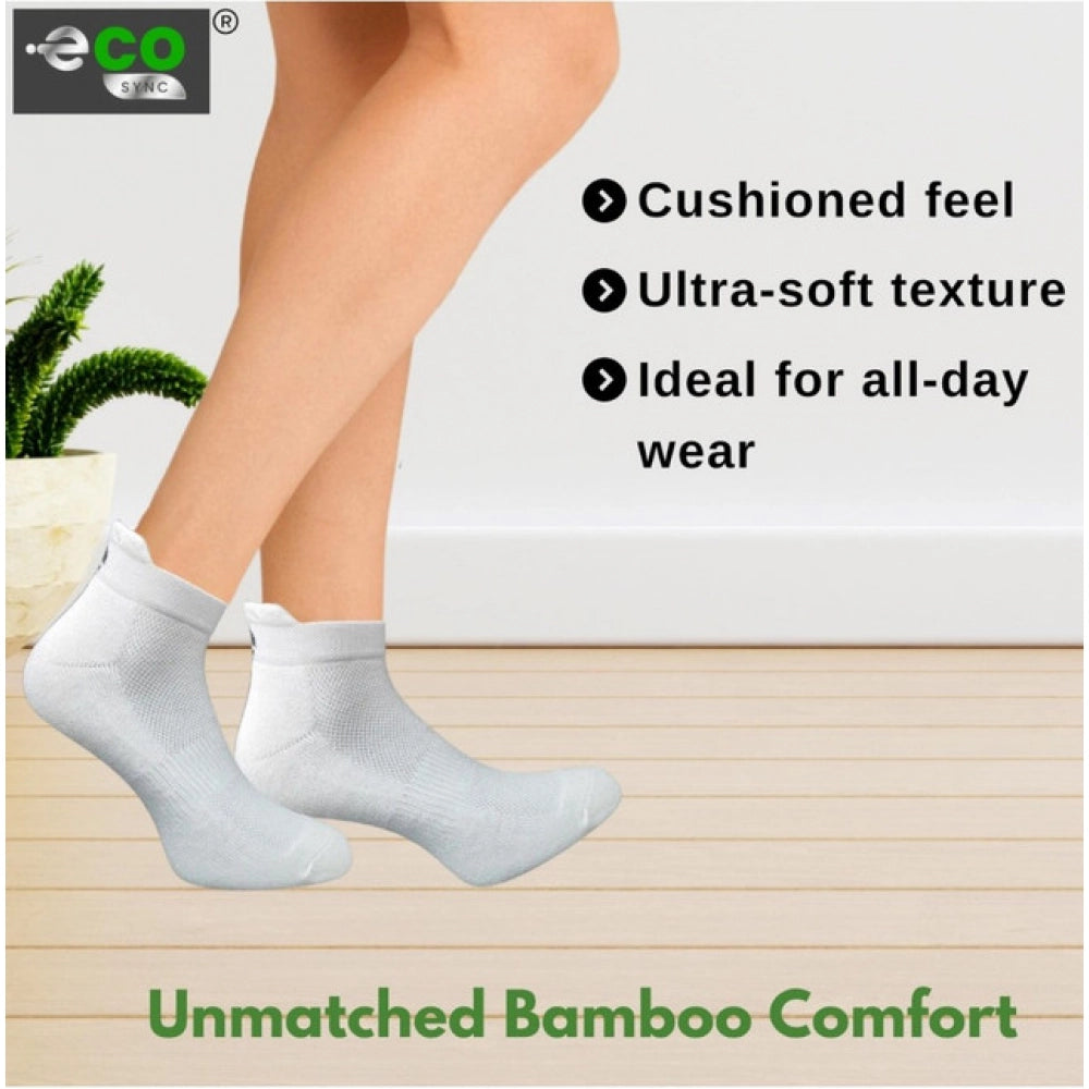 4_Pair Set Unisex Casual Cotton Printed Ankle Length Socks (Multicolor)