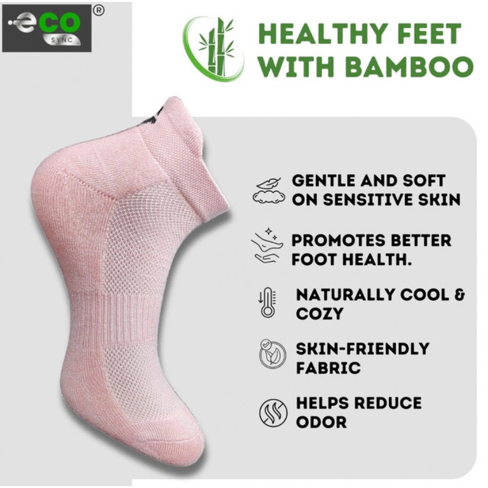 4_Pair Set Unisex Casual Cotton Printed Ankle Length Socks (Multicolor)