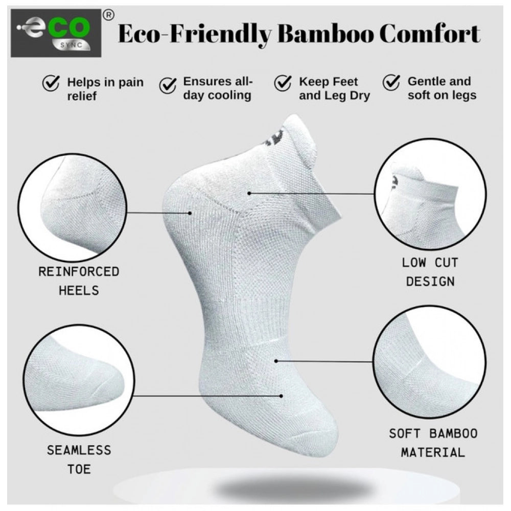 4_Pair Set Unisex Casual Cotton Printed Ankle Length Socks (Multicolor)