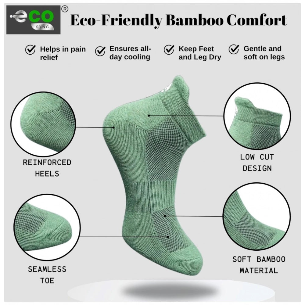 4_Pair Set Unisex Casual Cotton Printed Ankle Length Socks (Multicolor)