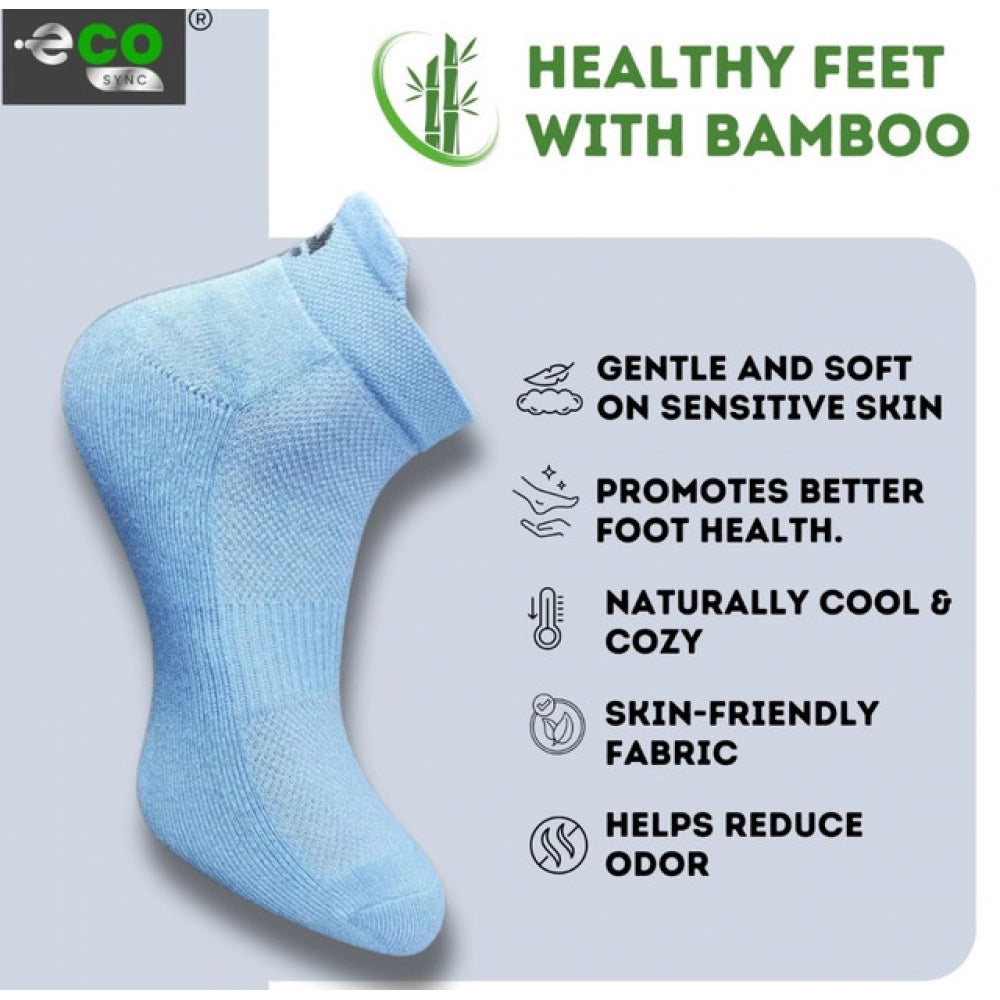 4_Pair Set Unisex Casual Cotton Printed Ankle Length Socks (Multicolor)