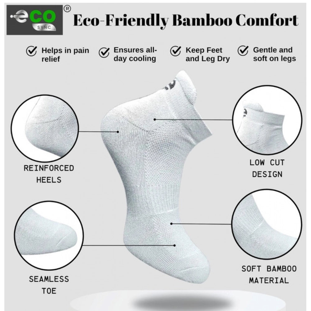 4_Pair Set Unisex Casual Cotton Printed Ankle Length Socks (Multicolor)