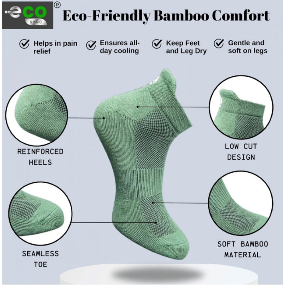 4_Pair Set Unisex Casual Cotton Printed Ankle Length Socks (Multicolor)