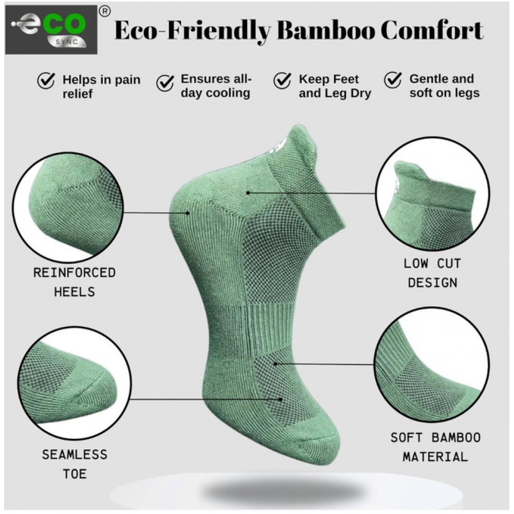 4_Pair Set Unisex Casual Cotton Printed Ankle Length Socks (Multicolor)