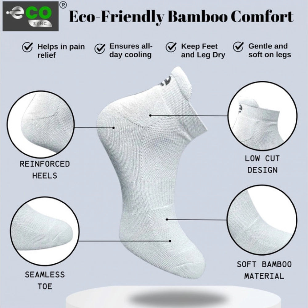 4_Pair Set Unisex Casual Cotton Printed Ankle Length Socks (Multicolor)