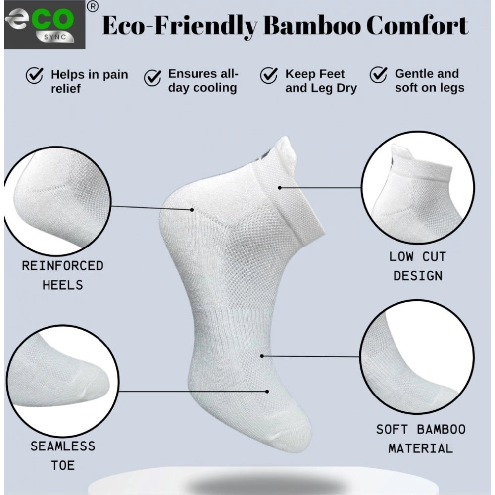 4_Pair Set Unisex Casual Cotton Printed Ankle Length Socks (Multicolor)