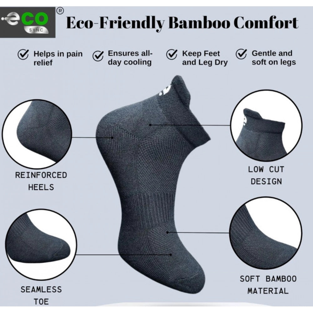 4_Pair Set Unisex Casual Cotton Printed Ankle Length Socks (Multicolor)