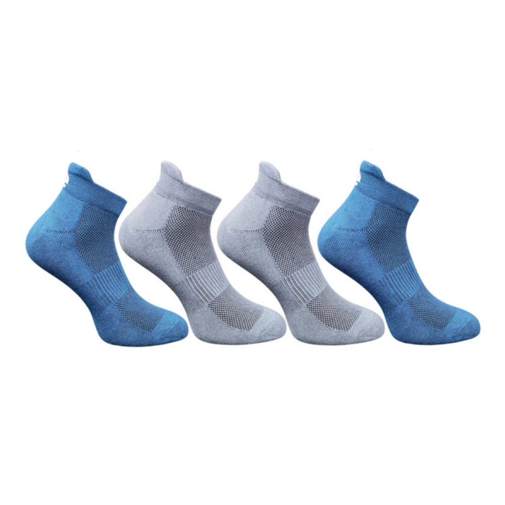 4_Pair Set Unisex Casual Cotton Printed Ankle Length Socks (Multicolor)
