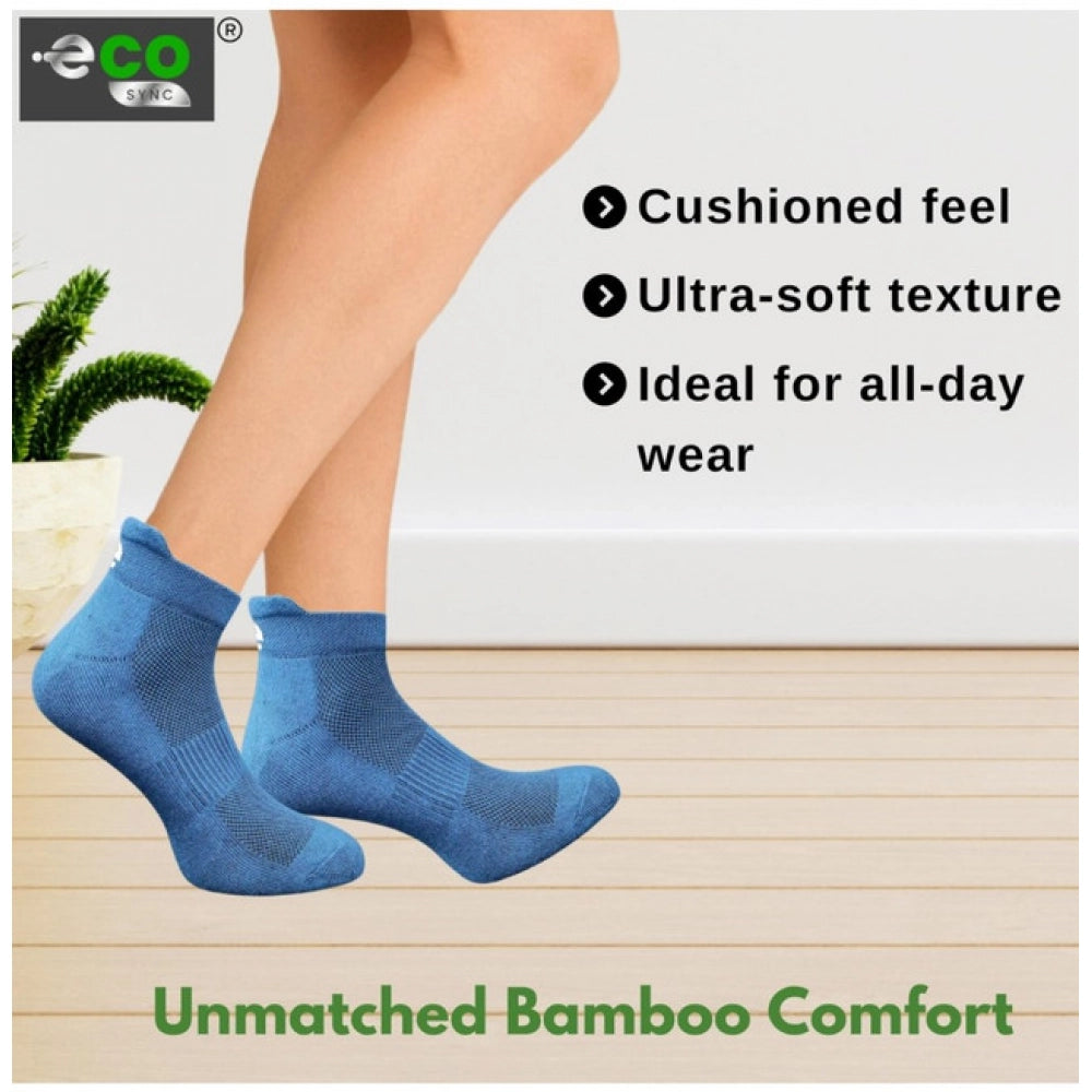 4_Pair Set Unisex Casual Cotton Printed Ankle Length Socks (Multicolor)