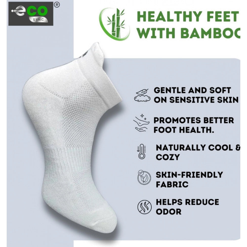 4_Pair Set Unisex Casual Cotton Printed Ankle Length Socks (Multicolor)