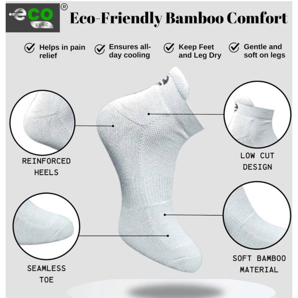 4_Pair Set Unisex Casual Cotton Printed Ankle Length Socks (Multicolor)