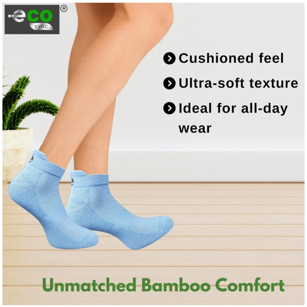 4_Pair Set Unisex Casual Cotton Printed Ankle Length Socks (Multicolor)