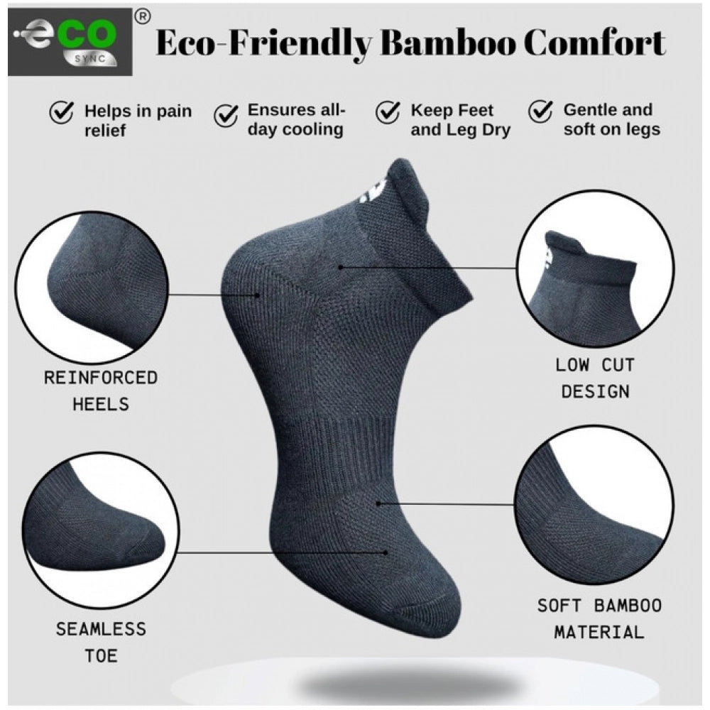 4_Pair Set Unisex Casual Cotton Printed Ankle Length Socks (Multicolor)