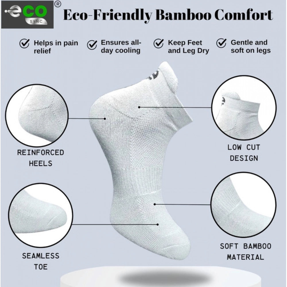 4_Pair Set Unisex Casual Cotton Printed Ankle Length Socks (Multicolor)