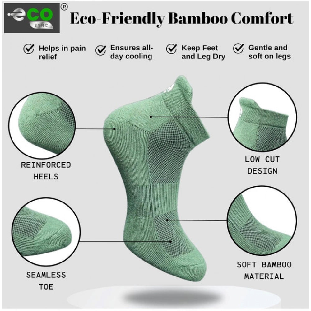 4_Pair Set Unisex Casual Cotton Printed Ankle Length Socks (Multicolor)