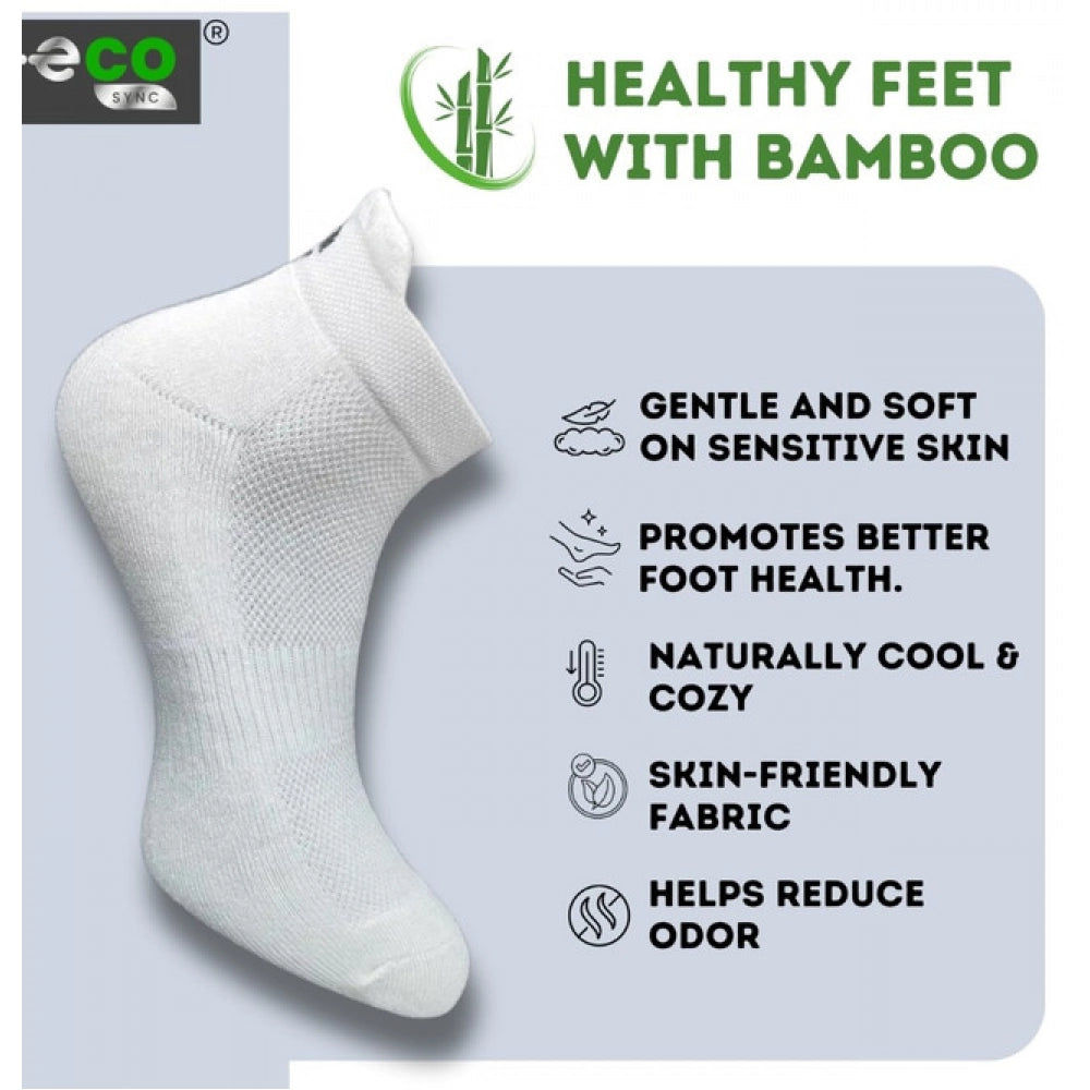 4_Pair Set Unisex Casual Cotton Printed Ankle Length Socks (Multicolor)