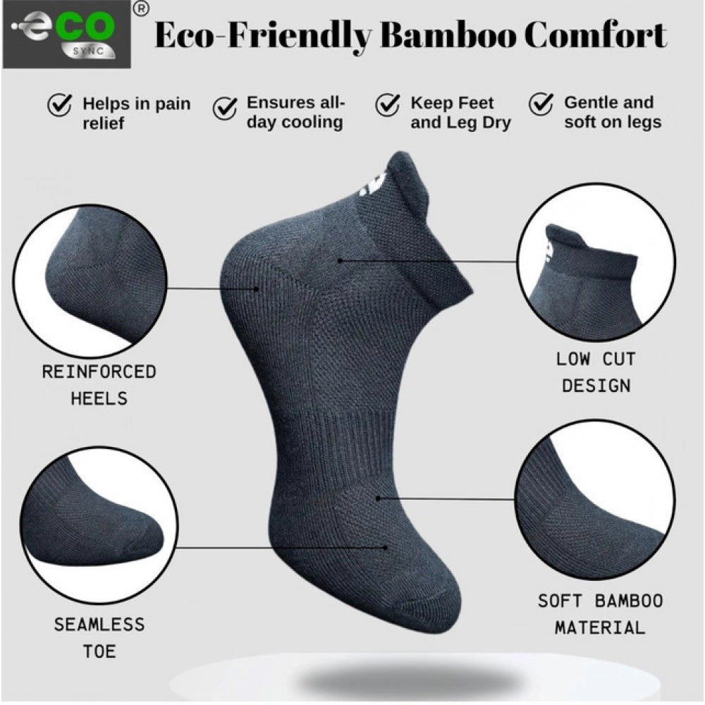 4_Pair Set Unisex Casual Cotton Printed Ankle Length Socks (Multicolor)