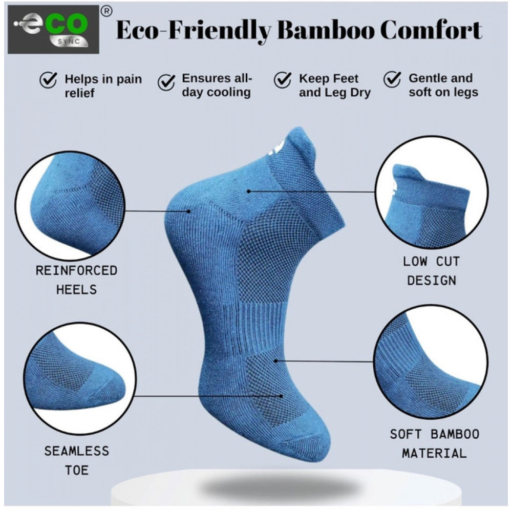 4_Pair Set Unisex Casual Cotton Printed Ankle Length Socks (Multicolor)